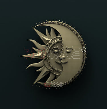 MOON AND SUN 3D STL 3DWave